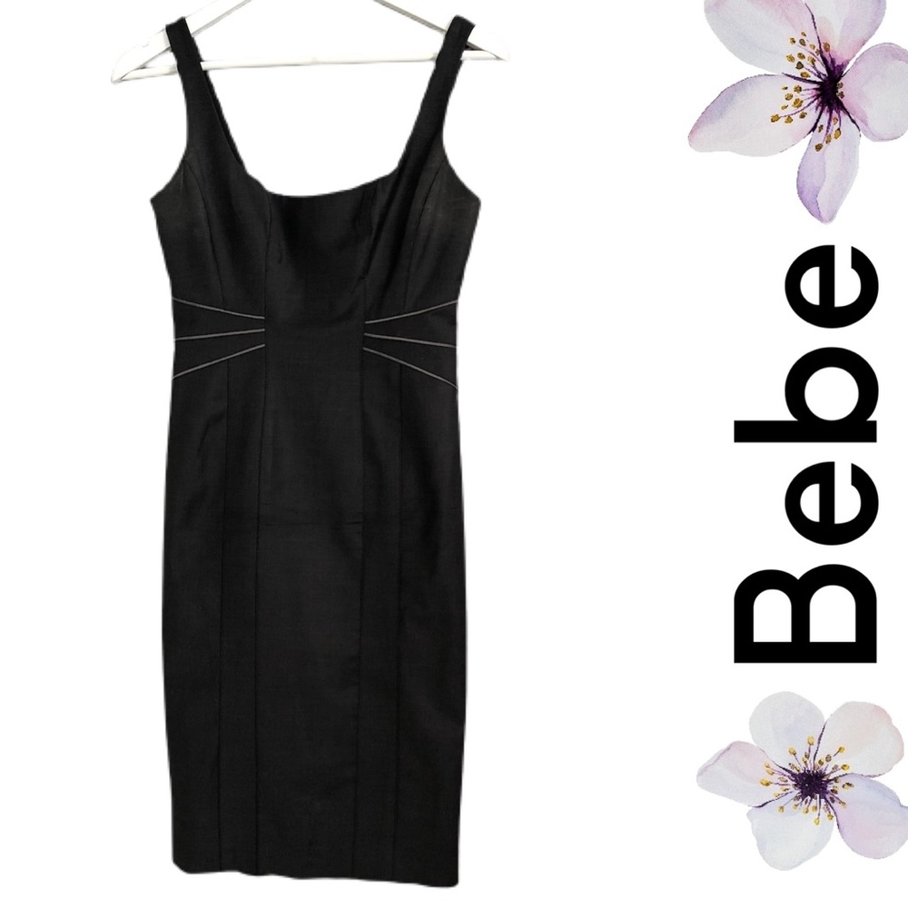 Bebe dark gray shift dress size 2